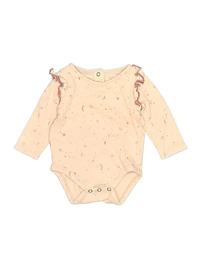 Pre-owned Pehr Babies' Long Sleeve Onesie In Gold
