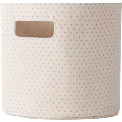 Pehr Mini Cotton Canvas Basket In Pink