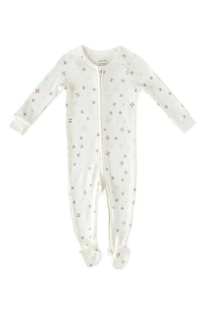 Pehr Unisex Cotton Printed Snug Fit Sleeper Footie - Baby In Nordic Star