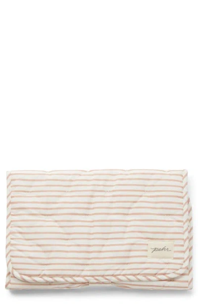 Pehr On The Go Coated Organic Cotton Changing Pad In Petal