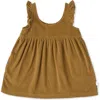 Pehr Babies'  Organic Cotton Corduroy Pinafore Dress In Ochre