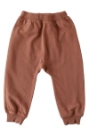 Pehr Organic Cotton French Terry Harem Pants In Brown
