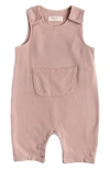 Pehr Organic Cotton French Terry Overalls In Pink