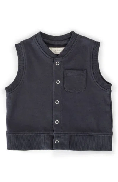 Pehr Babies'  Organic Cotton French Terry Vest In Black