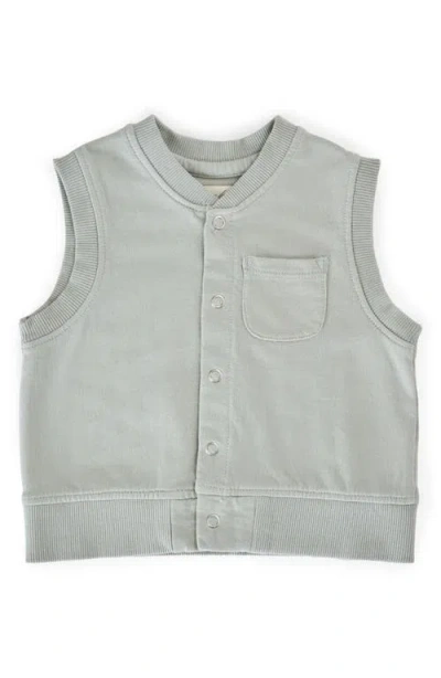 Pehr Babies'  Organic Cotton French Terry Vest In Gray