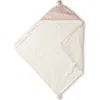 Pehr Kids'  Follow Me Elephant Organic Cotton Hooded Towel In Petal/dark Pink