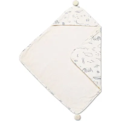 Pehr Kids'  Organic Cotton Hooded Towel In White