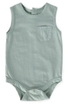 Pehr Babies'  Organic Cotton Tank Bodysuit In Sea
