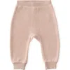 Pehr Organic Cotton Teddy Fleece Joggers In Pink