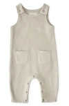 Pehr Organic Cotton Teddy Fleece Overalls In White