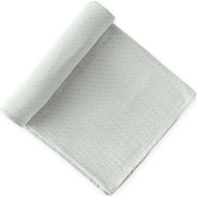 Pehr Pin Dot Organic Cotton Swaddle In Green