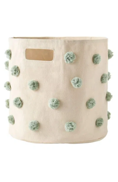 Pehr Kids'  Pint Pompom Basket In Neutral