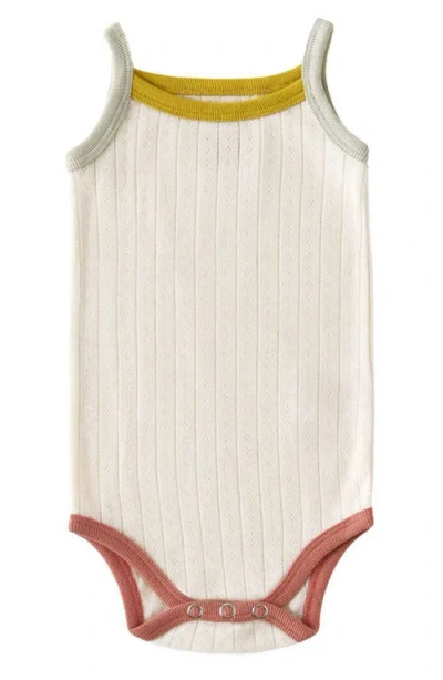 Pehr Kids'  Pointelle Bodysuit In White
