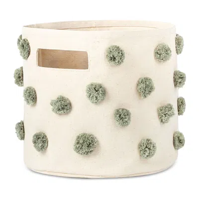 Pehr Pom Pom Canvas Storage Pint In Green