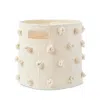 Pehr Pom Pom Cotton Canvas Storage Bin In Neutral