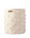 Pehr Pompom Cotton Canvas Hamper In White