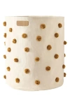 Pehr Pompom Canvas Hamper In Dijon