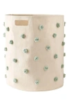 Pehr Pompom Canvas Hamper In Sea