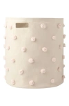 Pehr Pompom Cotton Canvas Hamper In White