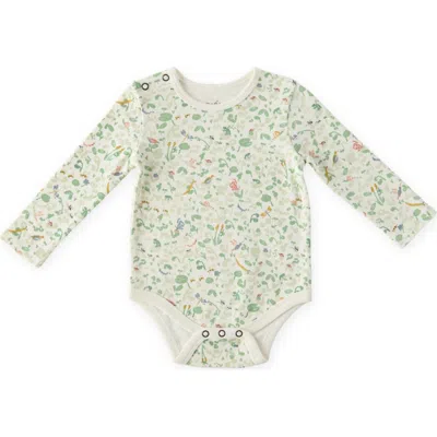 Pehr Kids'  Print Long Sleeve Organic Cotton Bodysuit In I Spy