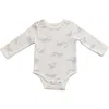 Pehr Kids'  Print Long Sleeve Organic Cotton Bodysuit In Neutral