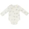 Pehr Print Long Sleeve Organic Cotton Bodysuit In White
