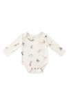 Pehr Babies'  Print Long Sleeve Organic Cotton Bodysuit In Zodiac