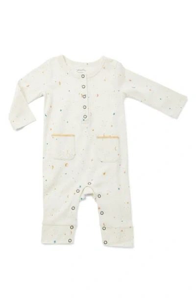 Pehr Babies'  Print Long Sleeve Organic Cotton Romper In White