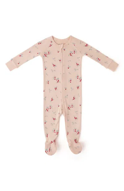 Pehr Kids'  Print Organic Cotton Rib Footie In Multi