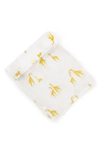 Pehr Print Organic Cotton Swaddle In Giraffe/yellow