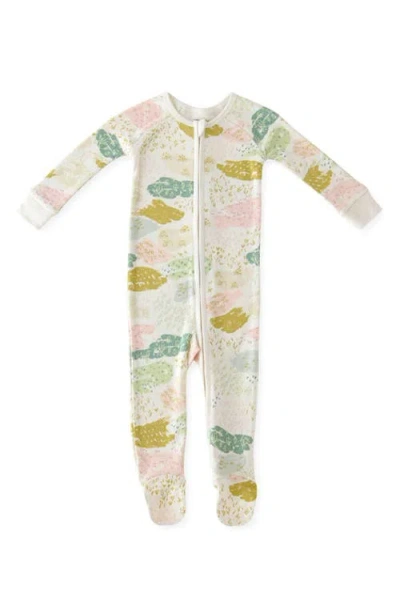 Pehr Babies'  Print Rib Organic Cotton Footie In Multi