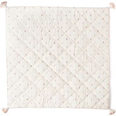 Pehr Kids'  Quilted Nursery Blanket In Fawn/pink