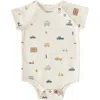 Pehr Rush Hour Organic Cotton Bodysuit In Ivory
