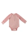 Pehr Sailor Stripe Raglan Sleeve Organic Cotton Bodysuit In Pink