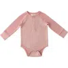 Pehr Sailor Stripe Raglan Sleeve Organic Cotton Bodysuit In Pink