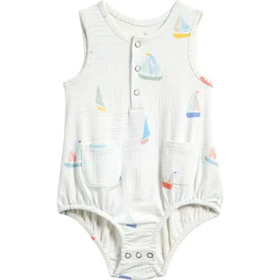 Pehr Babies'  Sleeveless Organic Cotton Bodysuit In Neutral