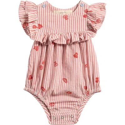 Pehr Babies'  Stripe Organic Cotton Bubble Romper In Multi