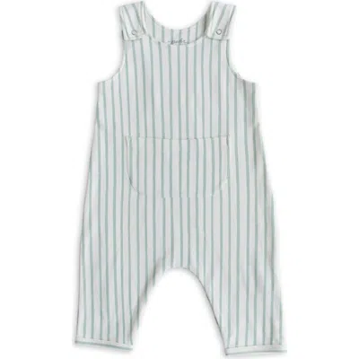 Pehr Babies'  Stripe Organic Cotton Overall In Blue