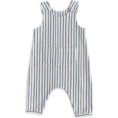 Pehr Babies'  Stripe Organic Cotton Overall In Blue