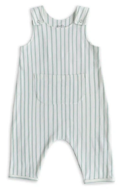 Pehr Babies'  Stripe Organic Cotton Overall In Green