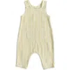 Pehr Babies'  Stripe Organic Cotton Overall In Yellow
