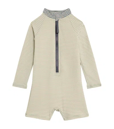 Pehr Kids' Stripe Swimsuit In Gold