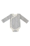 Pehr Kids'  Stripes Away Long Sleeve Bodysuit In Blue