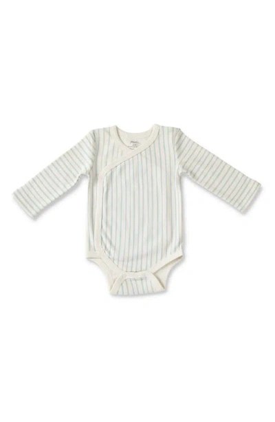 Pehr Stripes Away Long Sleeve Bodysuit In Sea