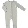 Pehr Babies'  Stripes Away Raglan Sleeve Organic Cotton Romper In Gray