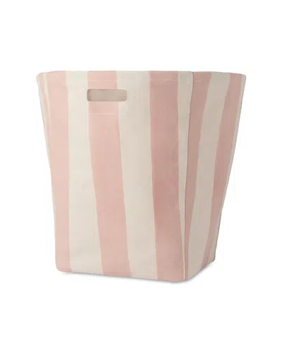 Pehr Tapered Cotton Canvas Hamper In Pink