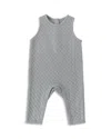 Pehr Unisex Cozy Cotton Quilted Romper Overall - Baby In Soft Sea