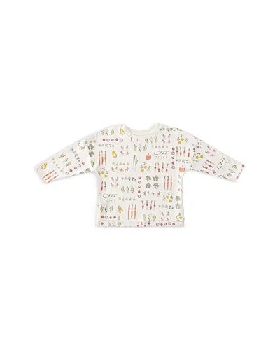 Pehr Unisex Drop Shoulder Long Sleeve Top - Baby, Little Kid In Veggie Patch