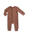 Pehr Unisex Essentials Pocket Long Sleeve Coverall - Baby In Clay