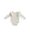 Pehr Unisex Flower Patch Flutter One Piece Bodysuit - Baby In Flower Patch